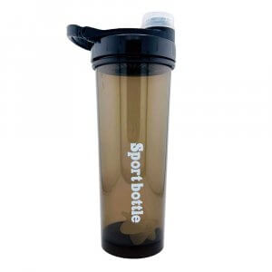 23OZ BPA-FREE PLASTIC BLENDER BOTTLES WITH MIXING BALL - Black