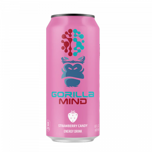 GORILLA MIND ENERGY DRINK STRAWBERRY CANDY