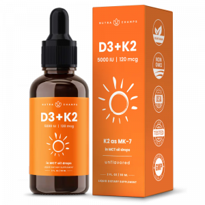 NUTRA CHAMPS D3+K2 MCT OIL DROPS UNFLAVORED