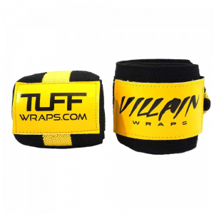 TUFF VILLAIN SIDEKICK WRIST WRAPS 16" (BLACK/YELLOW)