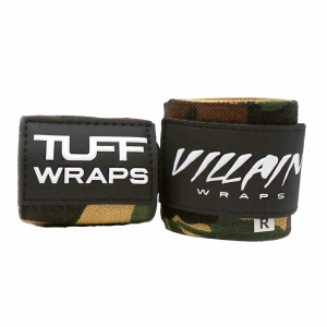 TUFF VILLAIN SIDEKICK WRIST WRAPS 16" (WOODLAND CAMO)