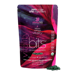 VITALITY BITS 360 SPIRULINA/CHLORELLA ALGAE TABLETS