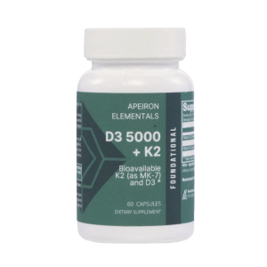 APEIRON ELEMENTALS D3 5000+K2 (BIOAVAILABLE D3 AND K2 AS MK-7)